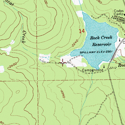 Topographic Map of Pine Hollow Volunteer Fire Department Station 2, OR