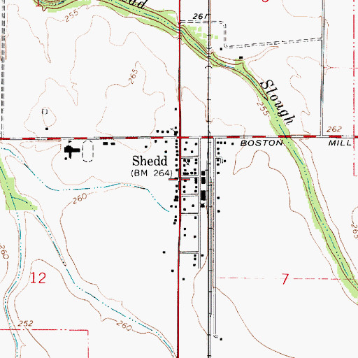Topographic Map of Shedd Station 52, OR