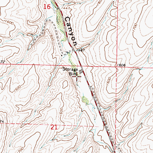 Topographic Map of Helix Rural Fire Protection District 7 Station 2, OR