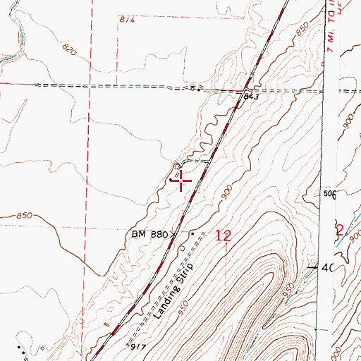 Topographic Map of Echo Rural Fire Protection District Station 3, OR