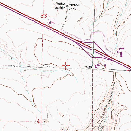 Topographic Map of Echo Rural Fire Protection District Station 2, OR