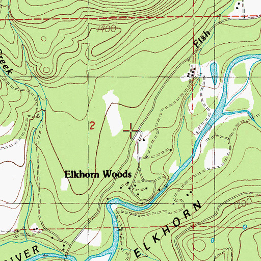 Topographic Map of Stayton Rural Fire Protection District Elkhorn Station, OR