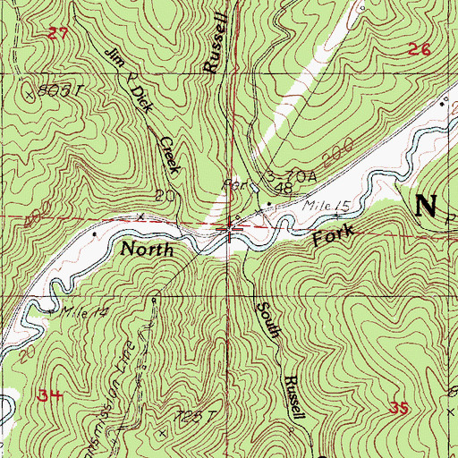 Topographic Map of Siuslaw Valley Fire and Rescue Station 3 North Fork Station, OR