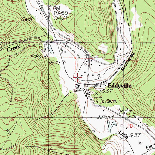 Topographic Map of Toledo Fire and Rescue Department Station 43, OR