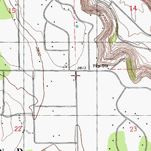 Topographic Map of Crooked River Ranch Fire District, OR