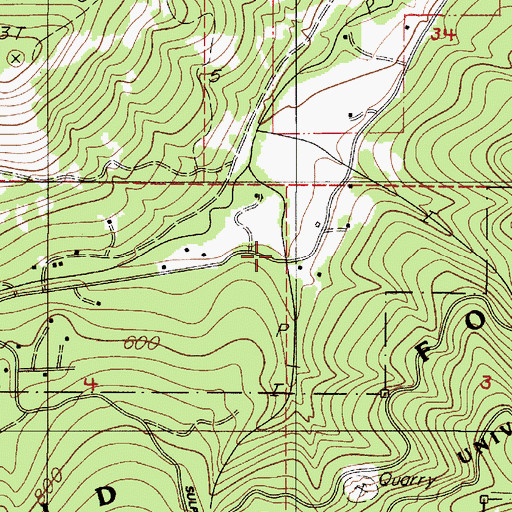 Topographic Map of Adair Rural Fire Protection District Station 1402, OR