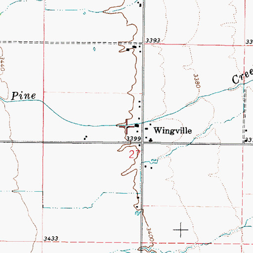 Topographic Map of Baker Rural Fire Protection District Pine Creek Lane, OR