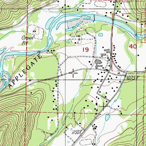 Topographic Map of Rural / Metro Fire Department Station 7, OR