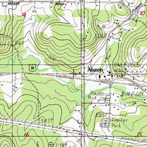 Topographic Map of Clatskanie Rural Fire Delena Station, OR