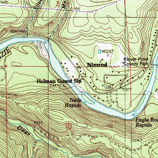 Topographic Map of McKenzie Fire and Rescue Station 5 Nimrod Station, OR
