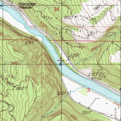 Topographic Map of Kellogg Rural Fire Protection District, OR