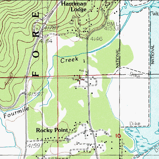 Topographic Map of Rocky Point Fire and Emergency Medical Services, OR