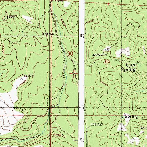 Topographic Map of Surprise Springs Rural Fire and Rescue, OR