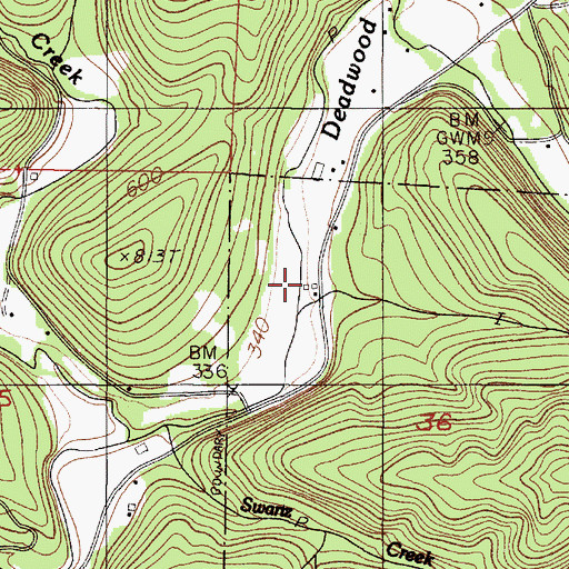Topographic Map of Deadwood Creek Fire Service, OR