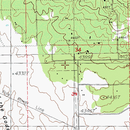 Topographic Map of Klamath County Fire District 3, OR