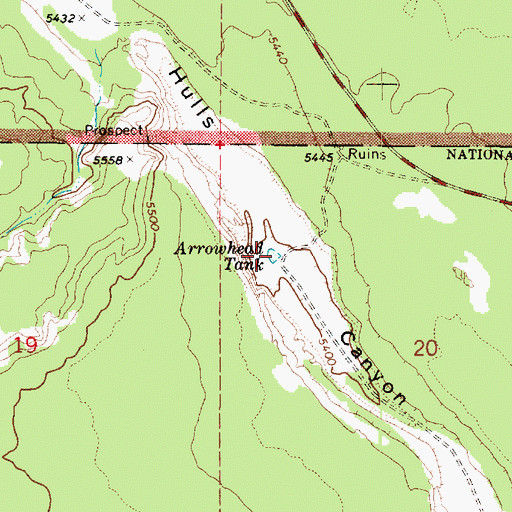Topographic Map of Arrowhead Tank, AZ