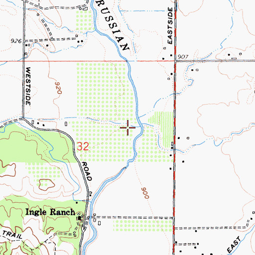 Topographic Map of Burright Creek, CA