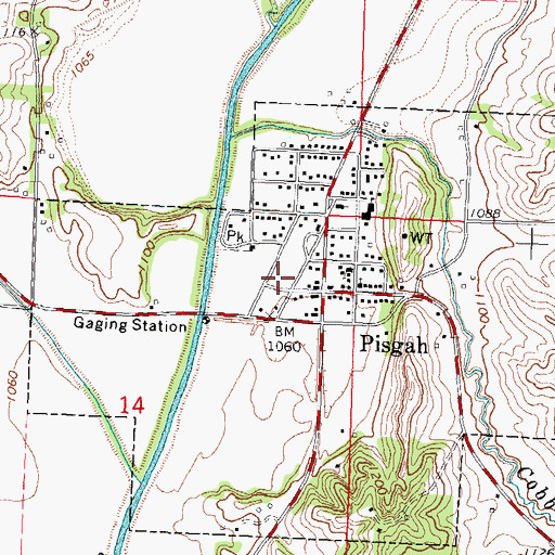 Topographic Map of Loess Hills State Forest Service Office, IA