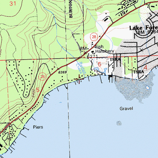 Topographic Map of Burton Creek, CA