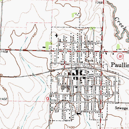 Topographic Map of Paullina Fire and Ambulance Service, IA
