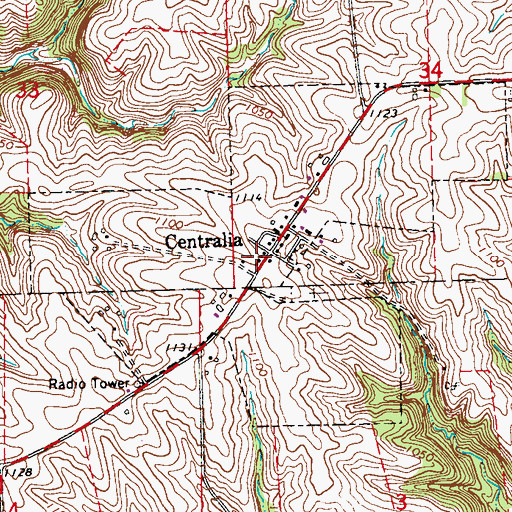 Topographic Map of Centralia Peosta Emergency Services Station 2, IA