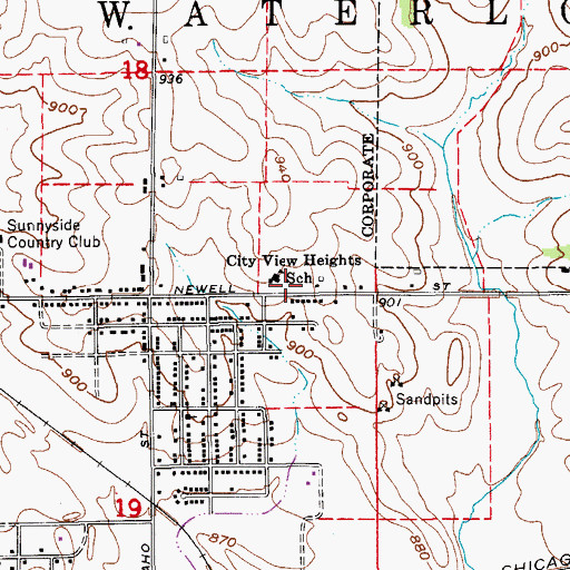 Topographic Map of Hazardous Materials Regional Training Facility, IA
