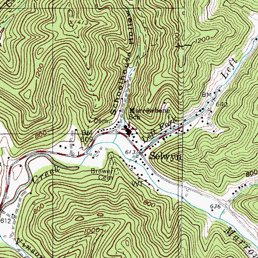 Topographic Map of Kermit Volunteer Fire Department Marrowbone Station, WV