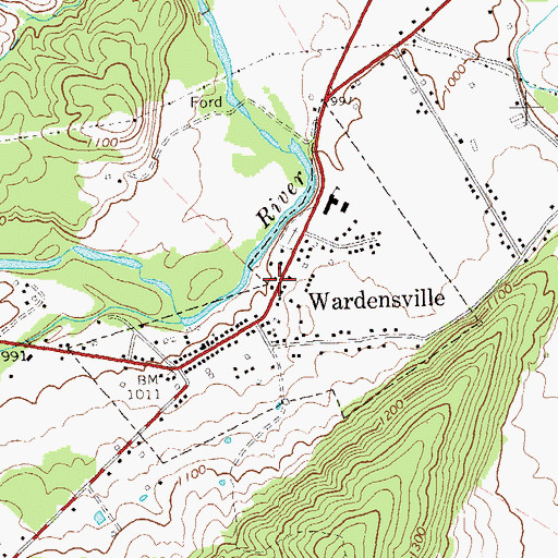 Topographic Map of Capon Valley Volunteer Fire Department, WV