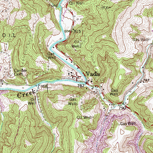 Topographic Map of Midway Volunteer Fire Department, WV