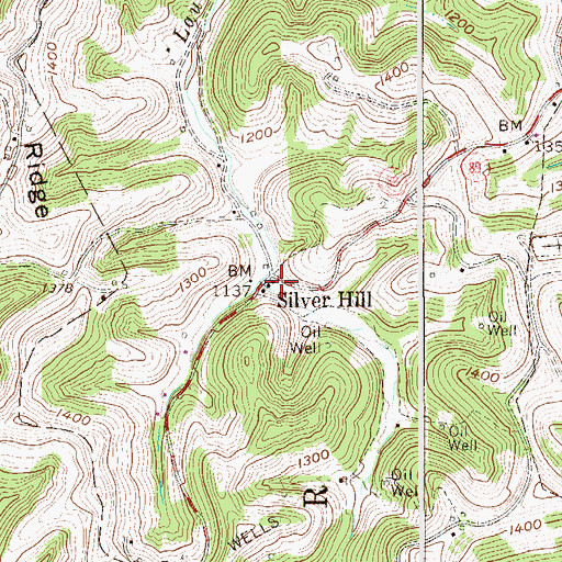 Topographic Map of Silver Hill Volunteer Fire Department, WV