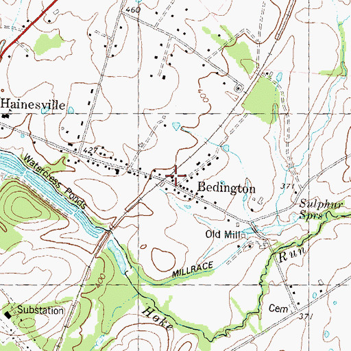 Topographic Map of Bedington Volunteer Fire Department, WV
