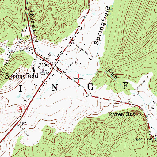 Topographic Map of Springfield Valley Volunteer Fire Department, WV