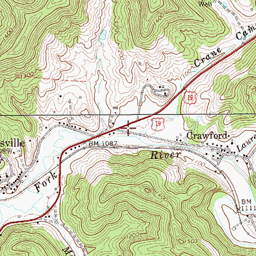 Topographic Map of Walkersville Volunteer Fire Department, WV