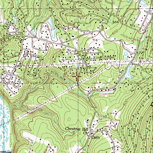 Topographic Map of Blue Ridge Mountain Volunteer Fire Company 5, WV