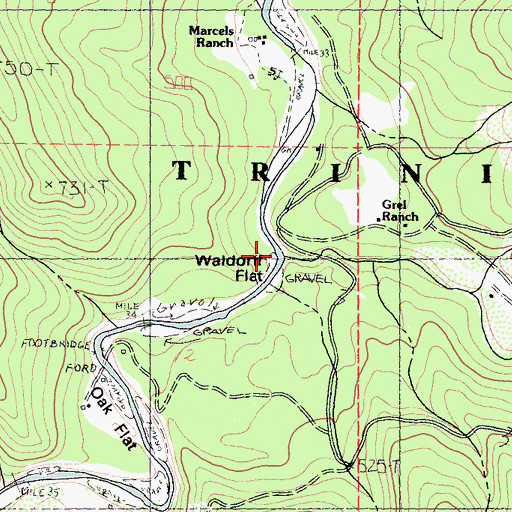 Topographic Map of Butter Creek, CA