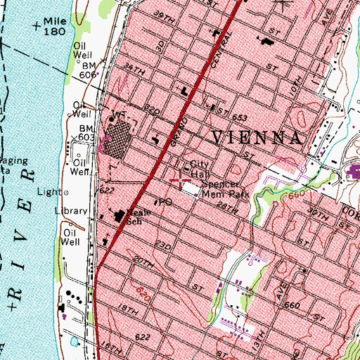 Topographic Map of Vienna Volunteer Fire Department, WV
