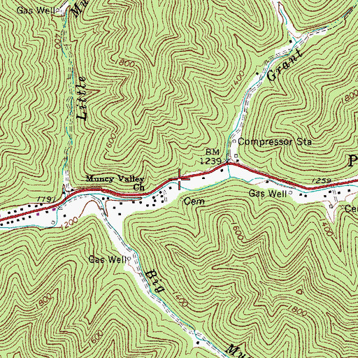 Topographic Map of Delbarton Fire Station Substation 2, WV