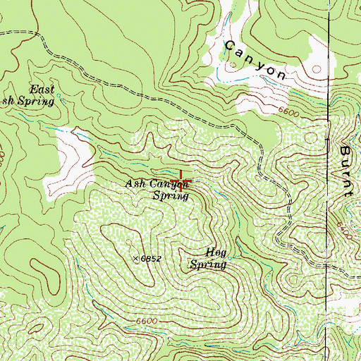 Topographic Map of Ash Canyon Spring, AZ