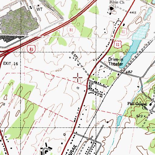 Topographic Map of Bedington Volunteer Fire Department Substation, WV