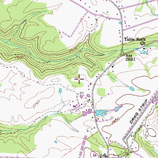 Topographic Map of Beaver Volunteer Fire Department Station 2 Grandview, WV