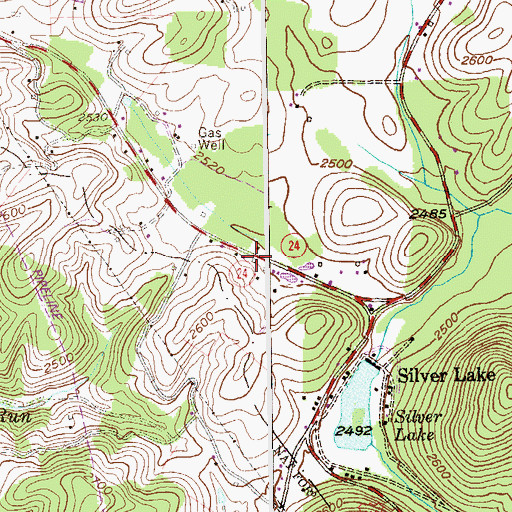 Topographic Map of Mount Grove Volunteer Fire Department, WV