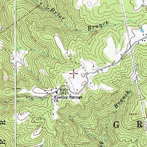 Topographic Map of Summers County Volunteer Fire Department Tug Creek Station, WV