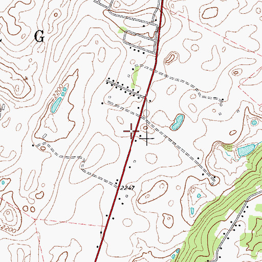 Topographic Map of Lewisburg Volunteer Fire Department Station 1, WV