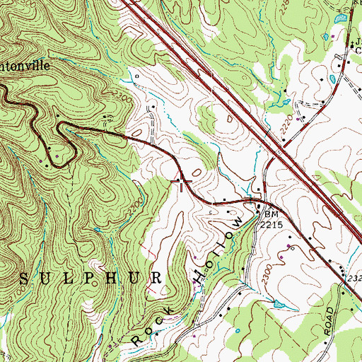 Topographic Map of Clintonville Volunteer Fire Department, WV