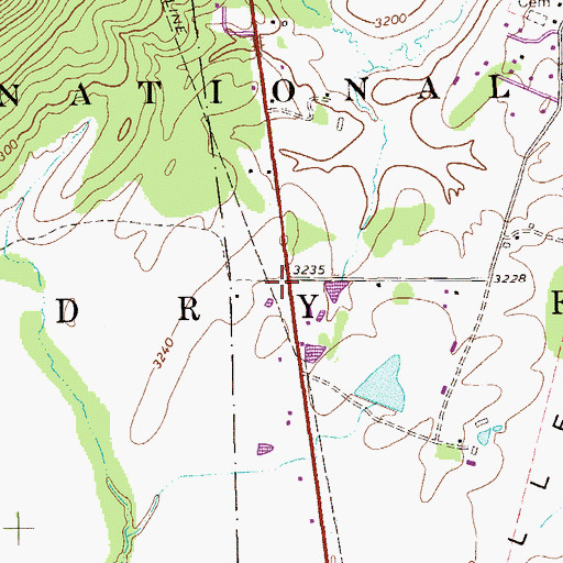 Topographic Map of Canaan Valley Volunteer Fire Department, WV