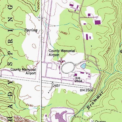 Topographic Map of Raleigh County Memorial Airport Fire Station, WV