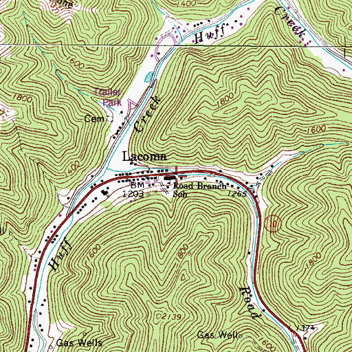 Topographic Map of Cyclone Volunteer Fire Department, WV