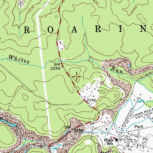 Topographic Map of Coalton Volunteer Fire Department, WV