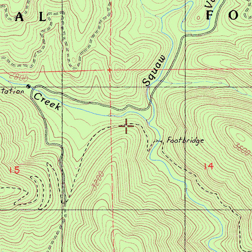 Topographic Map of Cabin Creek, CA