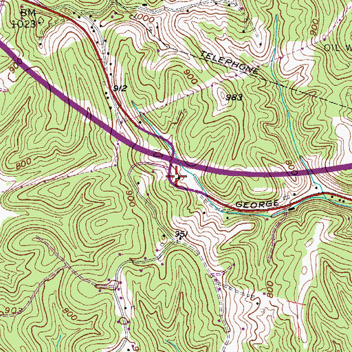 Topographic Map of Eastwood Volunteer Fire Department, WV
